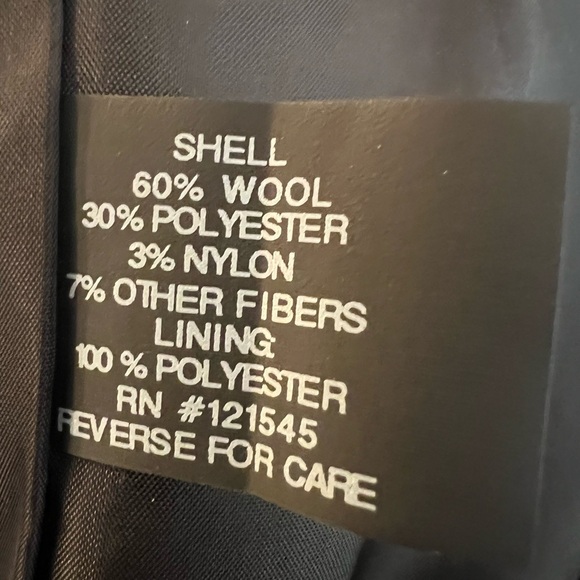 LONDON FOG Women's Classic Single Breasted Wool Coat/black size M - Picture 3 of 9